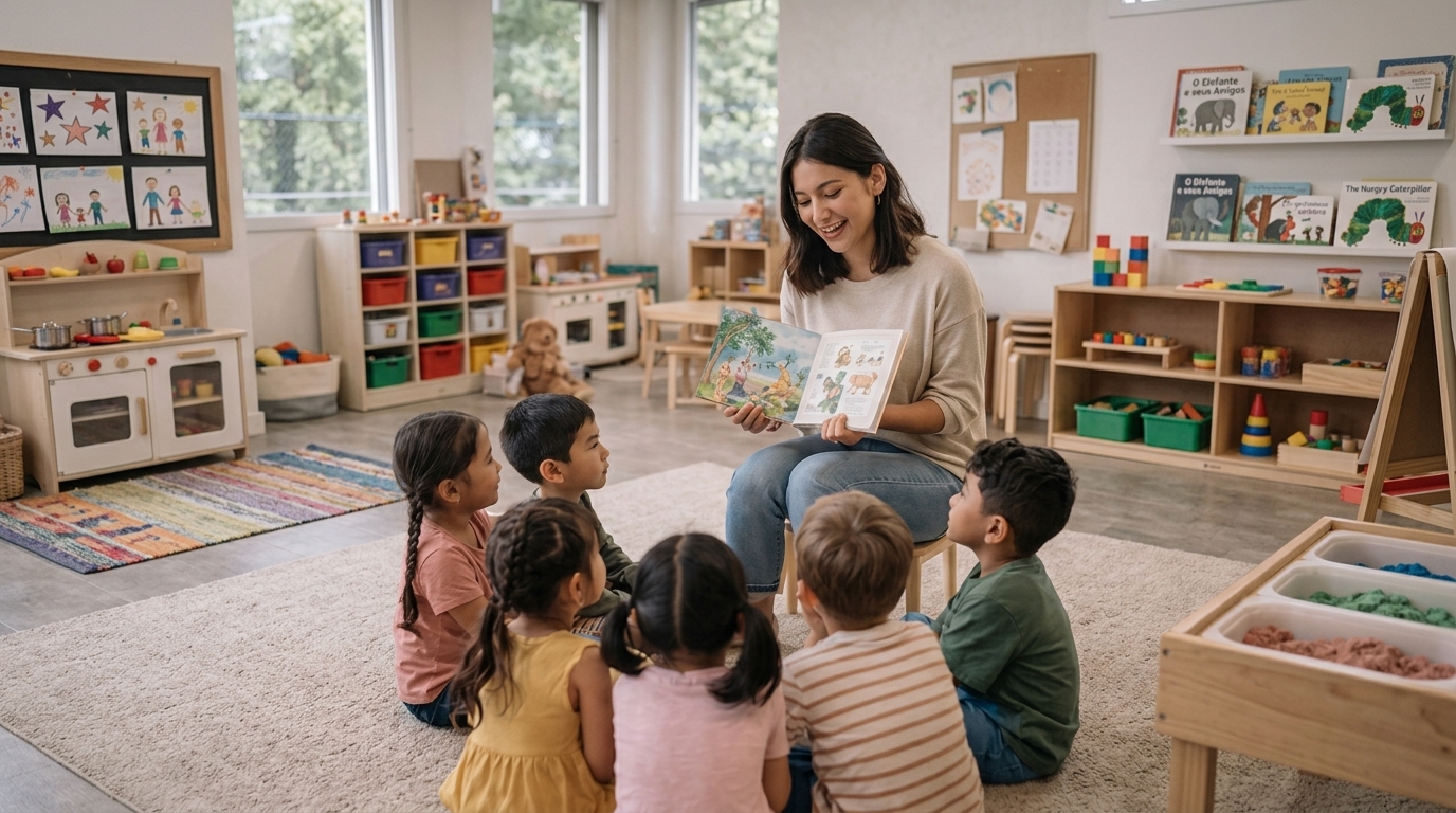 Crianças na educação infantil